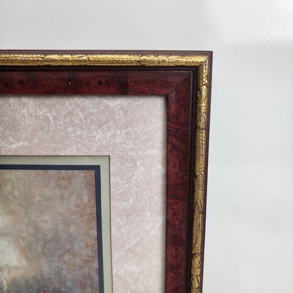 Vintage "Louisa Anne" Victorian Lady Painting Framed Unique Signed G. Barker - Picture 4 of 8